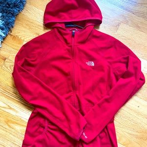 ❤️ LOTS OF NEW NORTHFACE ❤️ womens red Northface fleece zip up size medium